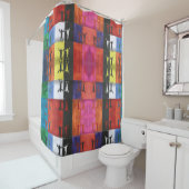 Pop art no.1 by Yeshaya Dank - unity & harmony シャワーカーテン (インサイチュ)