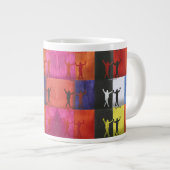 Pop art no.1 by Yeshaya Dank - unity & harmony ジャンボコーヒーマグカップ (正面右)