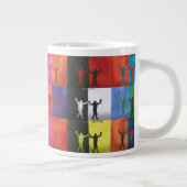 Pop art no.1 by Yeshaya Dank - unity & harmony ジャンボコーヒーマグカップ (右)