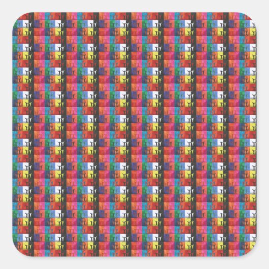 Pop art no.1 by Yeshaya Dank - unity & harmony スクエアシール (正面)