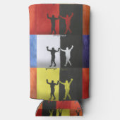 Pop art no.1 by Yeshaya Dank - unity & harmony スリム缶クーラー (裏面)