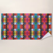 Pop art no.1 by Yeshaya Dank - unity & harmony ビーチタオル (正面)