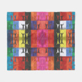 Pop art no.1 by Yeshaya Dank - unity & harmony フリースブランケット (正面(横))