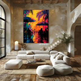 Pop Art: Noche de Café Tropical フォトプリント