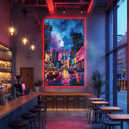 Pop Art: Noche en Times Square フォトプリント