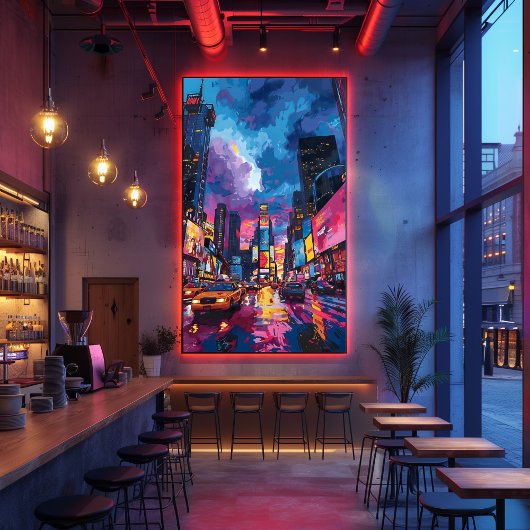 Pop Art: Noche en Times Square フォトプリント