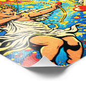 POP ART of two playful cupids フォトプリント (角)