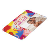 Pop Art Painterly Valentine's Day Postcard  マグネット (左側)