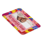 Pop Art Painterly Valentine's Day Postcard マグネット (右側)