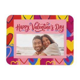 Pop Art Painterly Valentine's Day Postcard  マグネット
