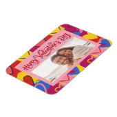 Pop Art Painterly Valentine's Day Postcard マグネット (左側)