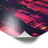 Pop Art: Paseo Nocturno en la Ciudad フォトプリント (角)