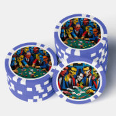 Pop Art Poker Night Casino Chip ポーカーチップ (積み重ね)