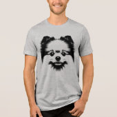Pop Art Pomeranian For Pomeranian Dog Lovers トライブレンドＴシャツ (正面)