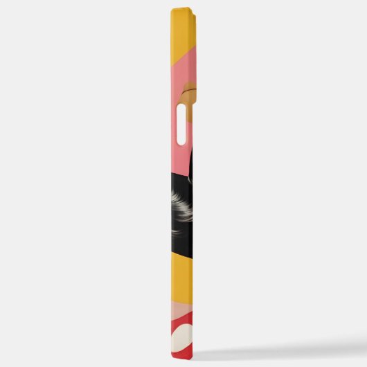 Pop Art Portrait Phone Case iPhoneケース (右側面)