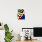 Pop Art Poster „HOT COUPLE!“ – Stylisches Paar Com ポスター (ホームオフィス)