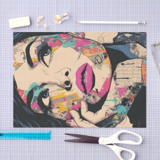 PoP Art Queen1  薄葉紙 (クラフト)