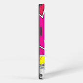 Pop Art Retrô Mulher Fashion Preto e Branco iPhoneケース (右側面)