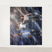 Pop Art Retro Space Party Decoration Backdrop タペストリー (正面)