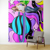 Pop Art Retro Space Party Decoration Backdrop タペストリー (インサイチュ)