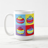 Pop Art Rocks Curling Design コーヒーマグカップ (左)