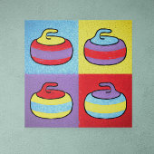 Pop Art Rocks Curling Design ポスター