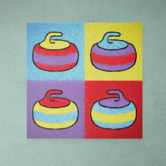 Pop Art Rocks Curling Design ポスター