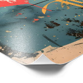 Pop Art Romántico: Ramo de Rosas フォトプリント (角)