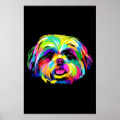 Pop Art Shih Tzu Dog Lovers ポスター (正面)