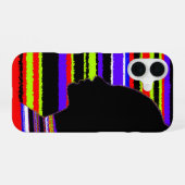 Pop Art Silhouette iPhone 16ケース (裏面横)