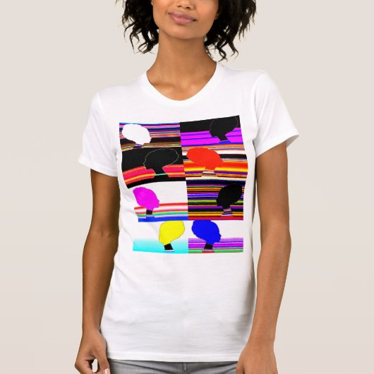 Pop Art Spectrum Faces Tee Tシャツ (正面)