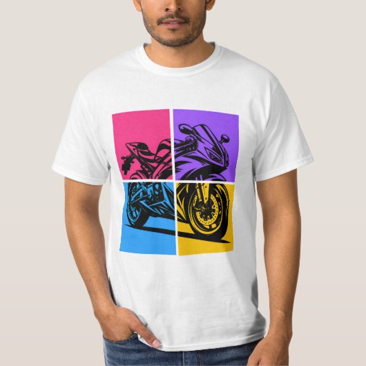 Pop Art Sports Bike Tシャツ (正面)