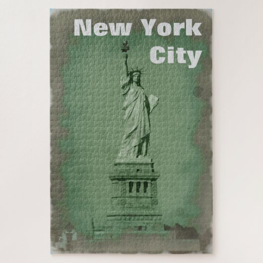 Pop Art Statue of Liberty New York City ジグソーパズル (縦)