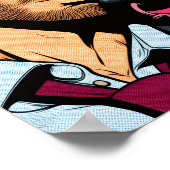 Pop art style hunky guy Poster ポスター (角)