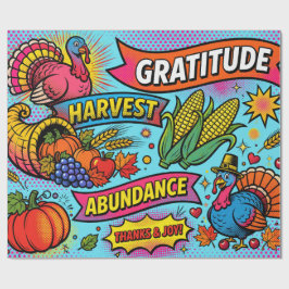 Pop Art Thanksgiving ラッピングペーパー