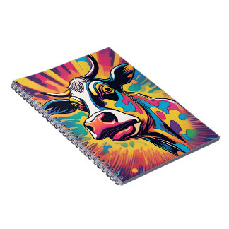 Pop Art: The Colorful Cow ノートブック