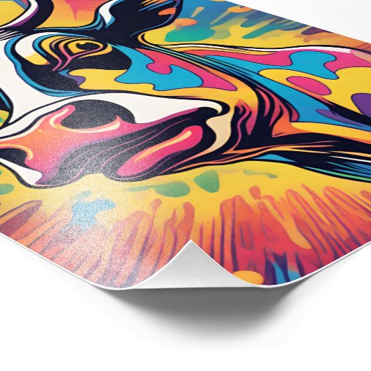 Pop Art: The Colorful Cow フォトプリント (角)