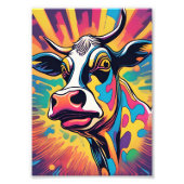 Pop Art: The Colorful Cow フォトプリント (正面)