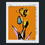 pop art -tulip- ポスター<br><div class="desc">This is a silkscreen style pop art piece. A modern design with a tulip motif. The three tulips mean "I love you." It is printed with a quote by Jean Cocteau of France, "In life, people have no regrets except for what they did not do." Express your love to your...</div>