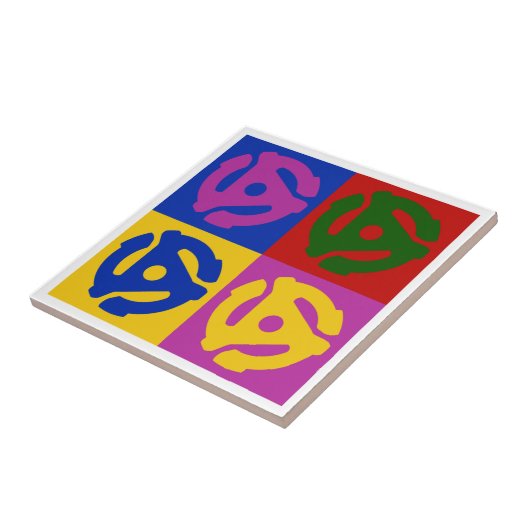 Pop Art Vinyl Record 45 RPM Insert タイル (側面)
