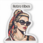 Pop Art Woman  Fashion Mood シール (正面)
