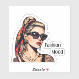 Pop Art Woman  Fashion Mood シール
