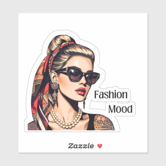 Pop Art Woman  Fashion Mood シール (シート)