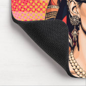 Pop Art Woman – Retro Chic マウスパッド (コーナー)