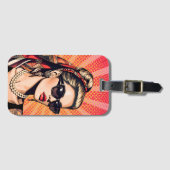 Pop Art Woman – Retro Chic ラゲッジタグ (正面横)