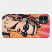 Pop Art Woman  Retro Chic Case-Mate iPhoneケース (裏面(横))
