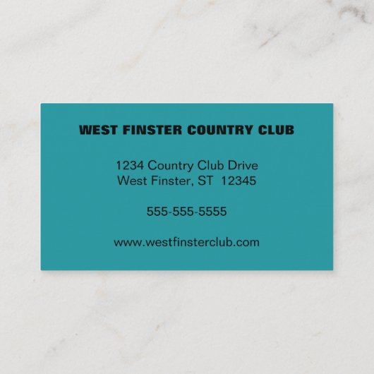 Pop Art Woman Tennis Player 名刺 (裏面)