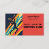 Pop Art Woman Tennis Player 名刺 (正面)