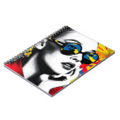 Pop art woman with sunglasses ノートブック (左側)
