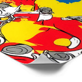 Pop art woman with sunglasses ポスター (角)